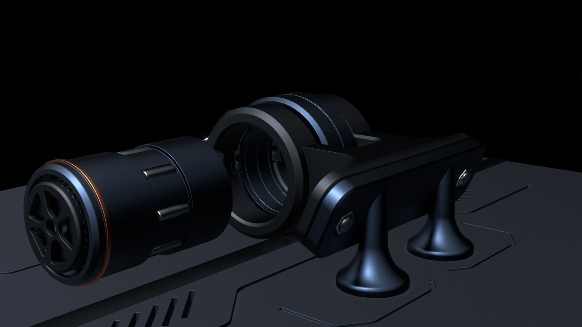 SciFi Hinge 3D model_5