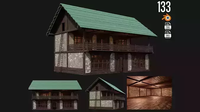 Old Medieval Building 4K Textures GameReady 133