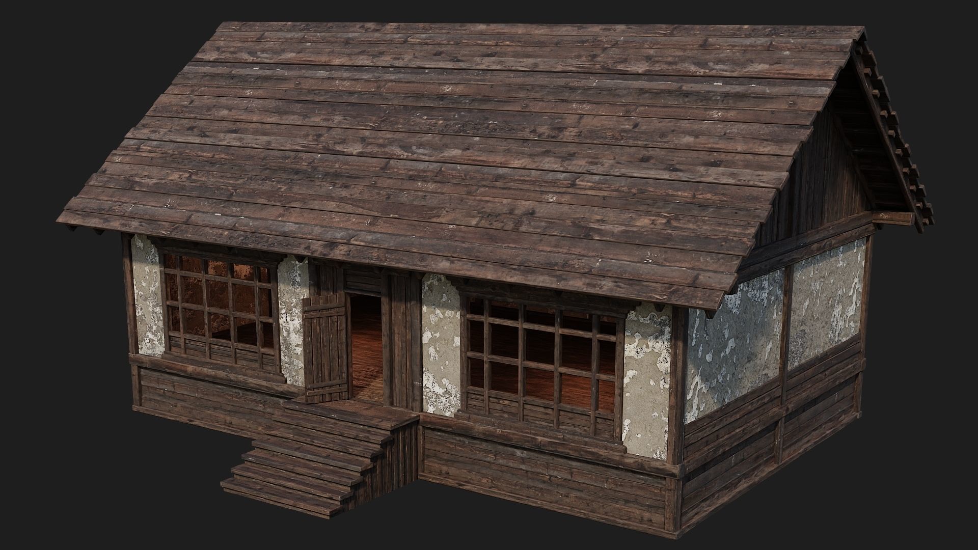 Old Medieval Building 4K Textures GameReady 134 Low-poly 3D model_11