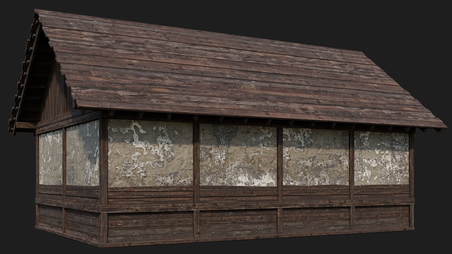 Old Medieval Building 4K Textures GameReady 134 Low-poly 3D model_8