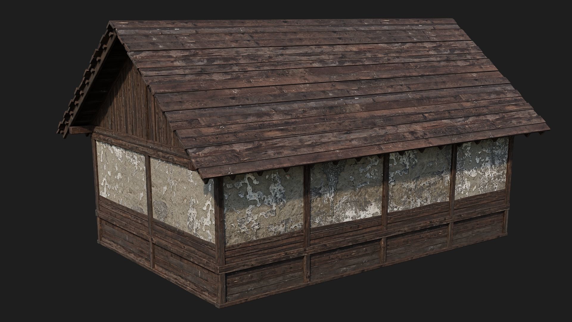 Old Medieval Building 4K Textures GameReady 134 Low-poly 3D model_12