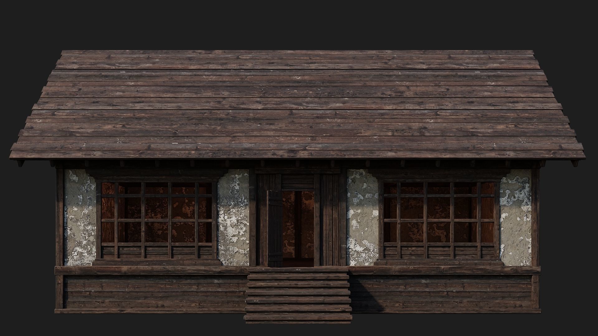 Old Medieval Building 4K Textures GameReady 134 Low-poly 3D model_2
