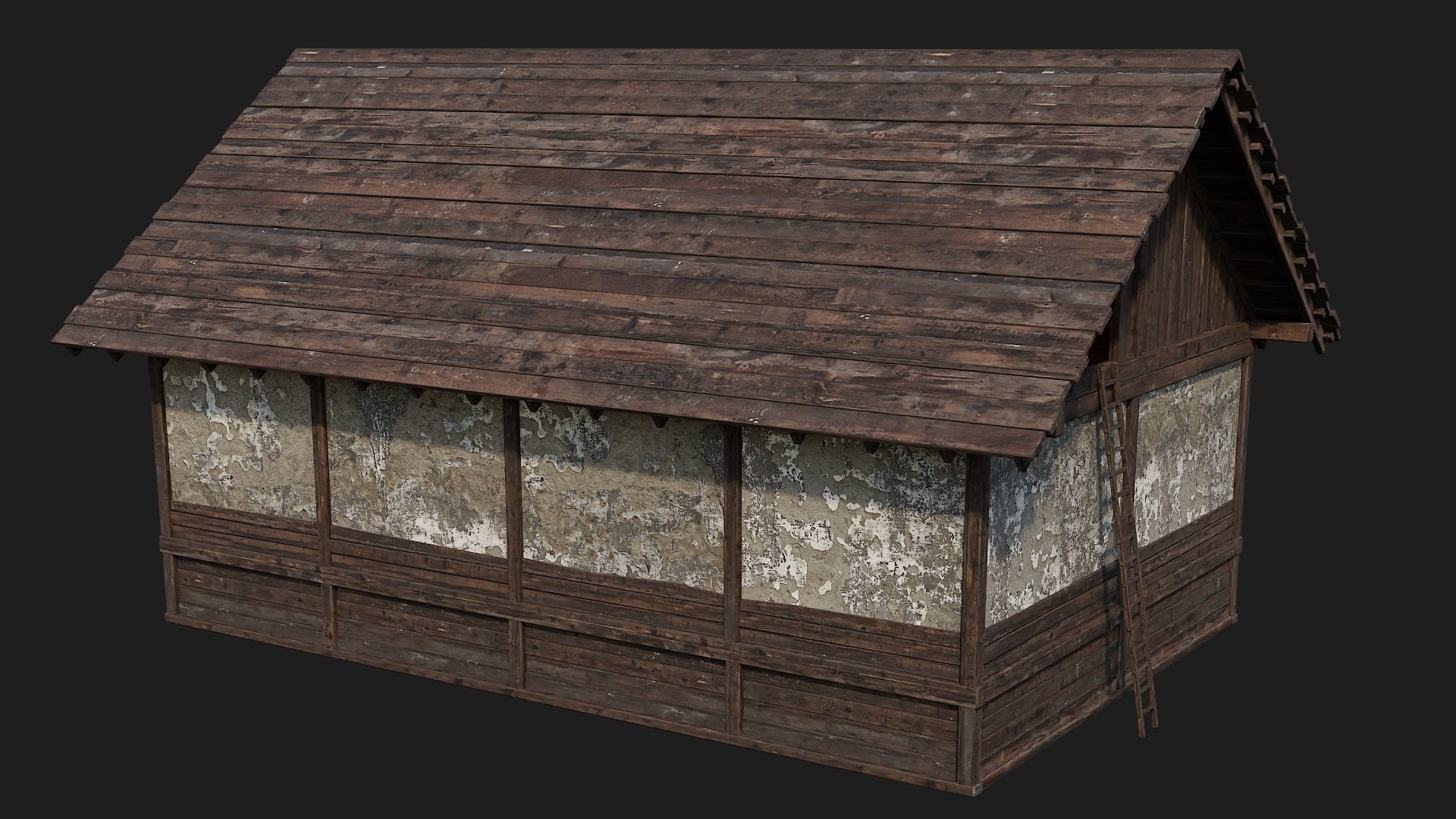 Old Medieval Building 4K Textures GameReady 134 Low-poly 3D model_10