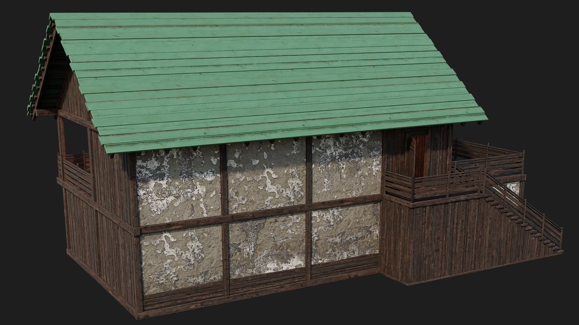 Old Medieval Building 4K Textures GameReady 135 Low-poly 3D model_12