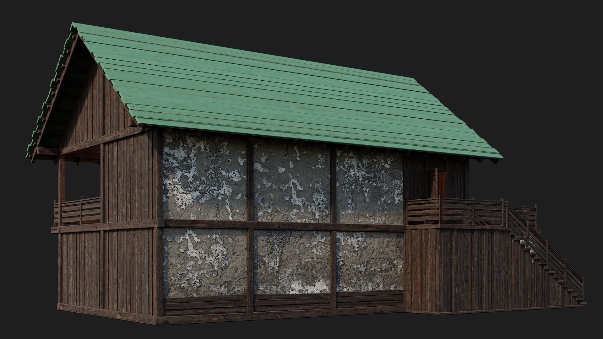 Old Medieval Building 4K Textures GameReady 135 Low-poly 3D model_8