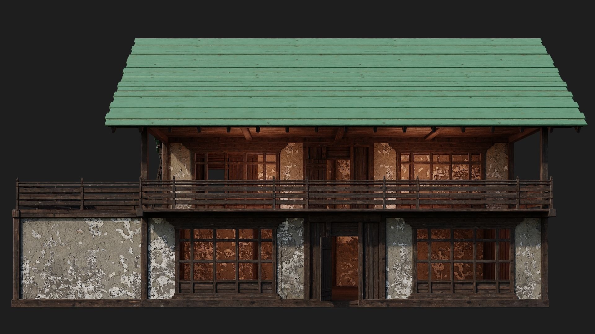 Old Medieval Building 4K Textures GameReady 135 Low-poly 3D model_2