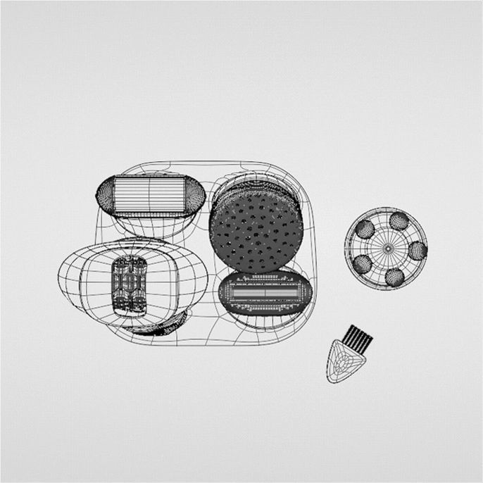 Female  5 in1 Epilator Shaver  3D model_7