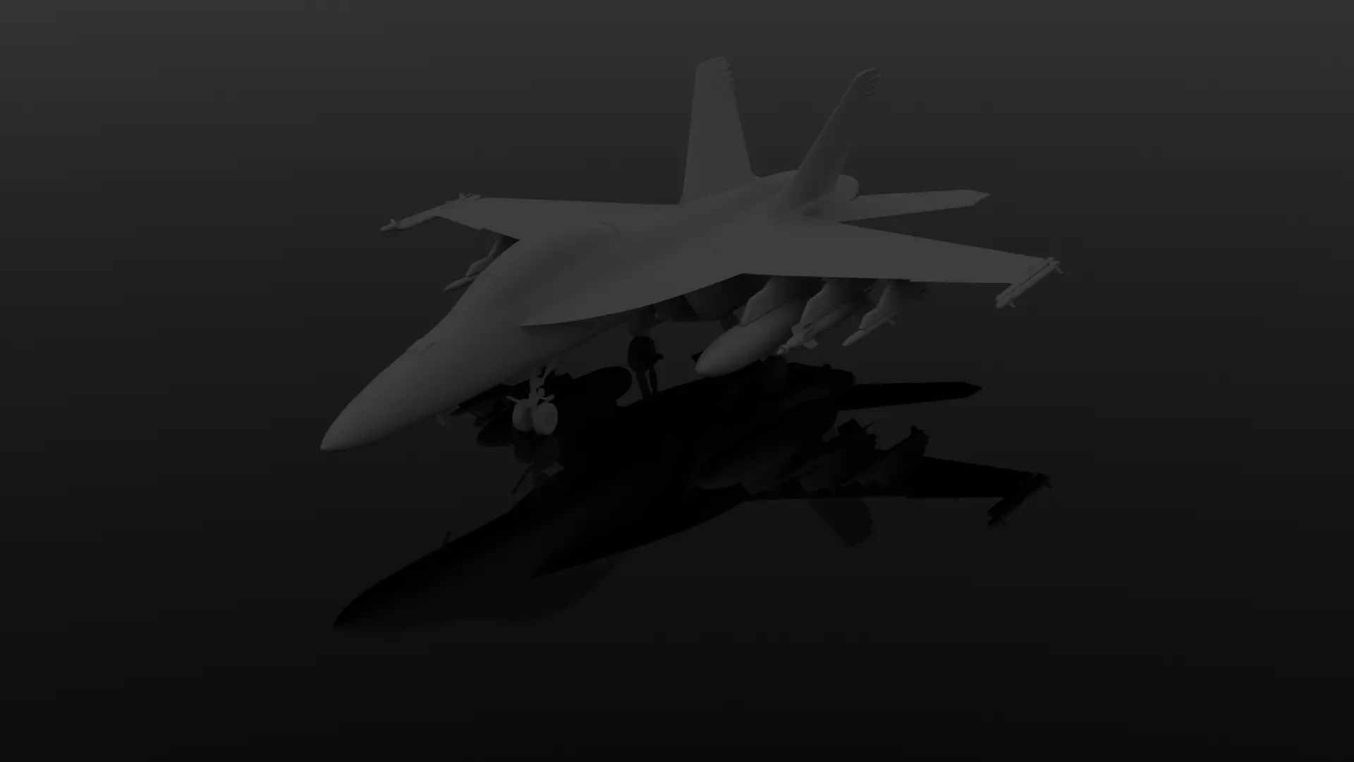 FA-18F Super hornet fighter jet- low poly - game ready -3d print Low-poly 3D model