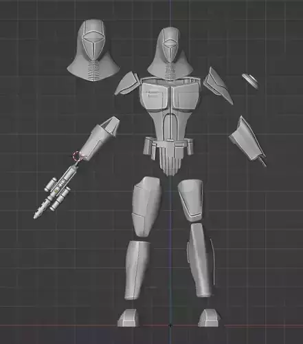 KOTOR Mandalorian Neo Crusader Kit 6 Inch 3D print model