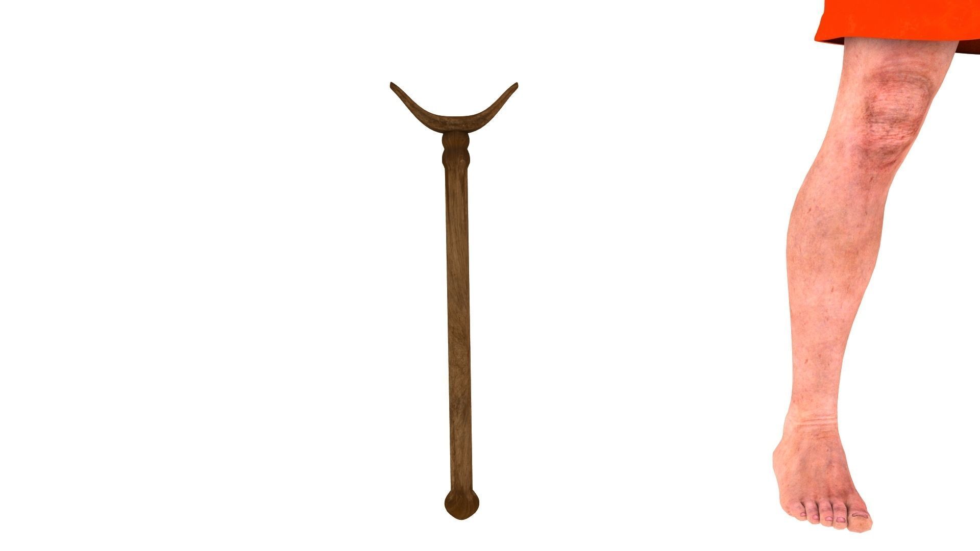 sage 3d model man in orange robe holding pot 3D model_16