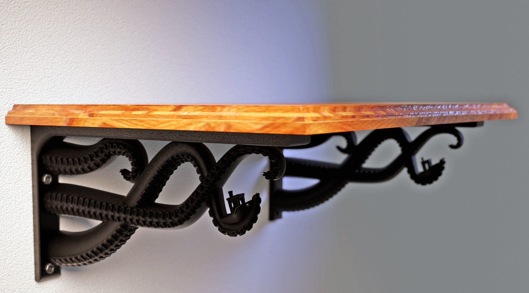 Octopus benchy bracket 3D print model_2