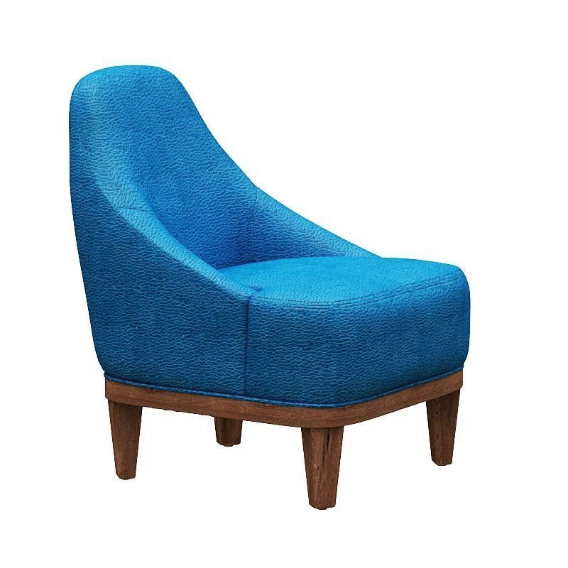 Sofa set 3 type of fabric and wood Low-poly 3D model_8