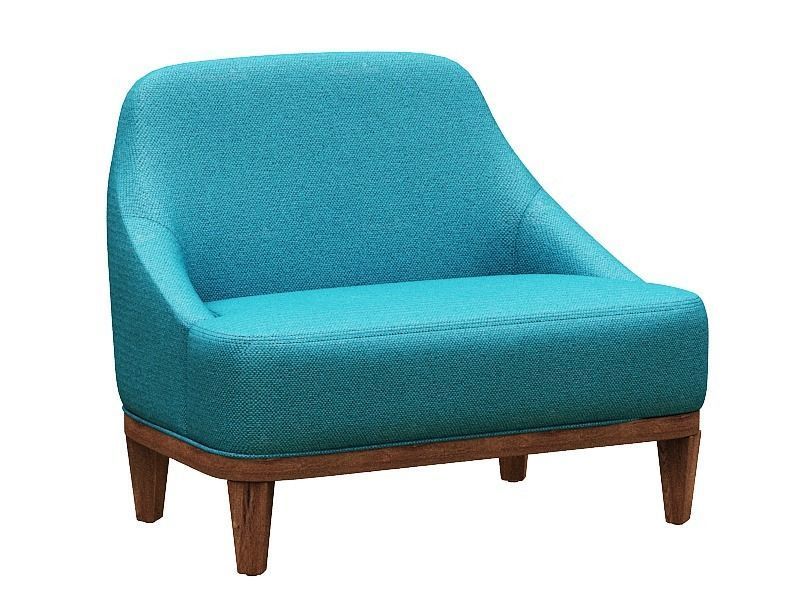 Sofa set 3 type of fabric and wood Low-poly 3D model_13