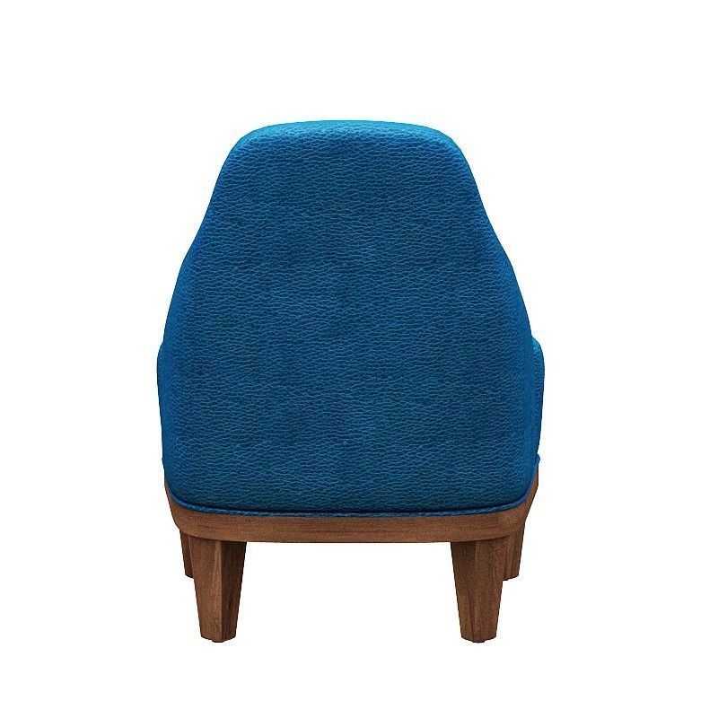 Sofa set 3 type of fabric and wood Low-poly 3D model_11