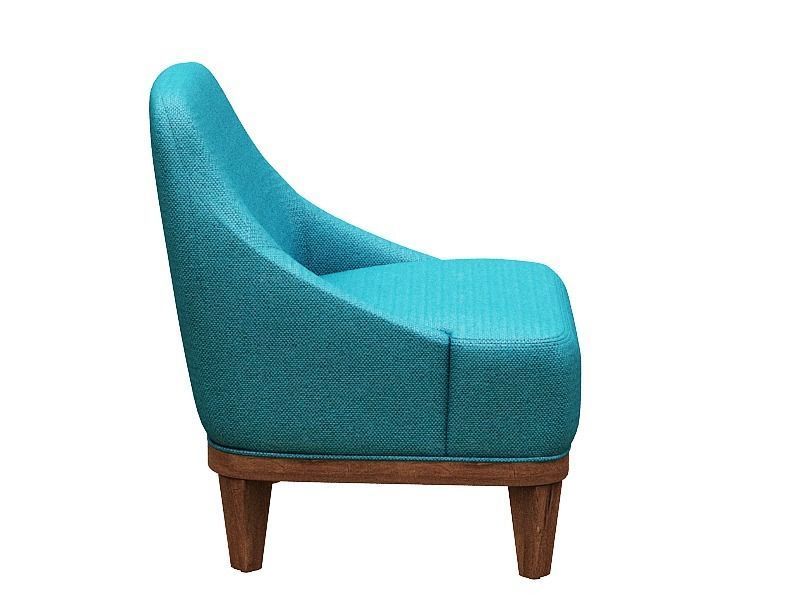 Sofa set 3 type of fabric and wood Low-poly 3D model_15