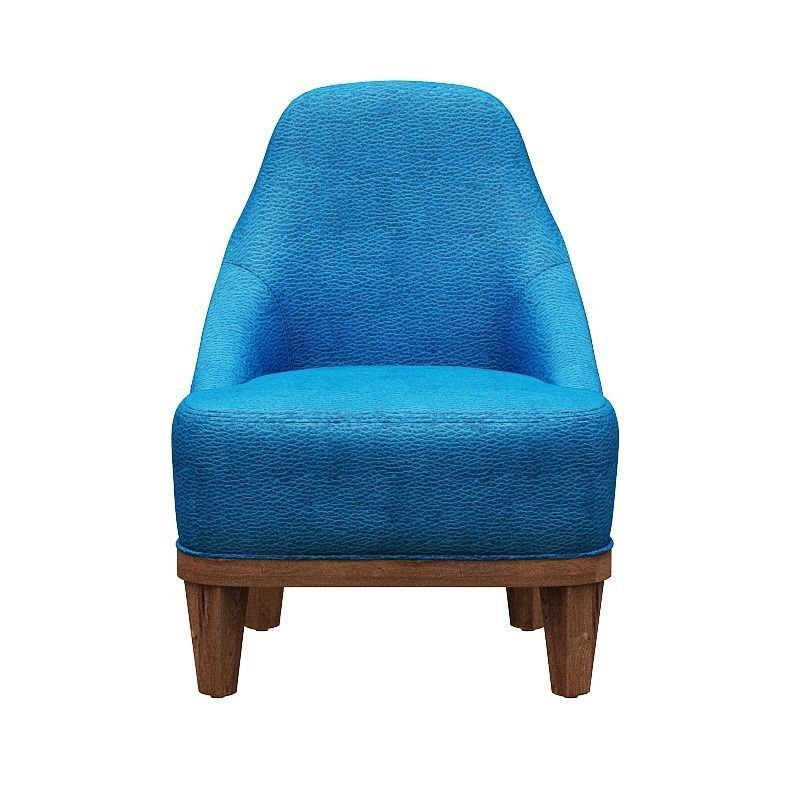 Sofa set 3 type of fabric and wood Low-poly 3D model_6