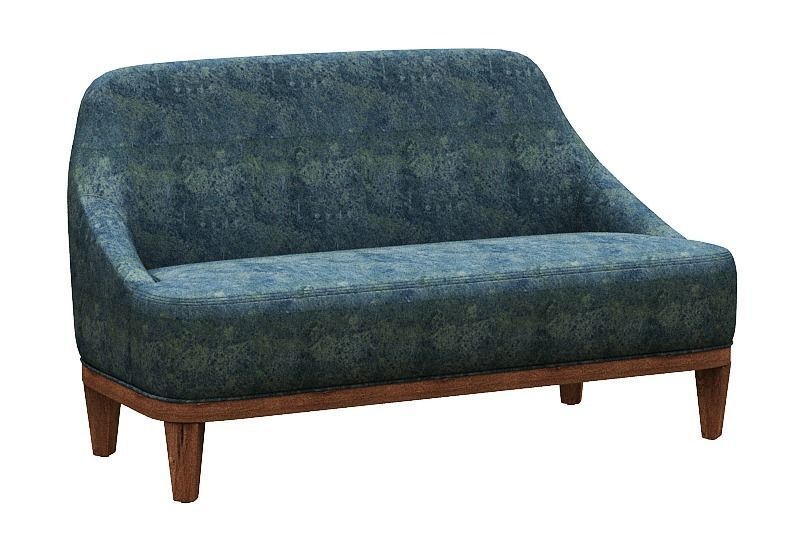 Sofa set 3 type of fabric and wood Low-poly 3D model_19