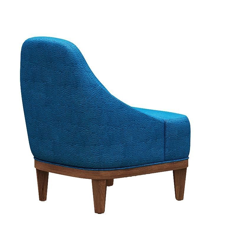 Sofa set 3 type of fabric and wood Low-poly 3D model_10