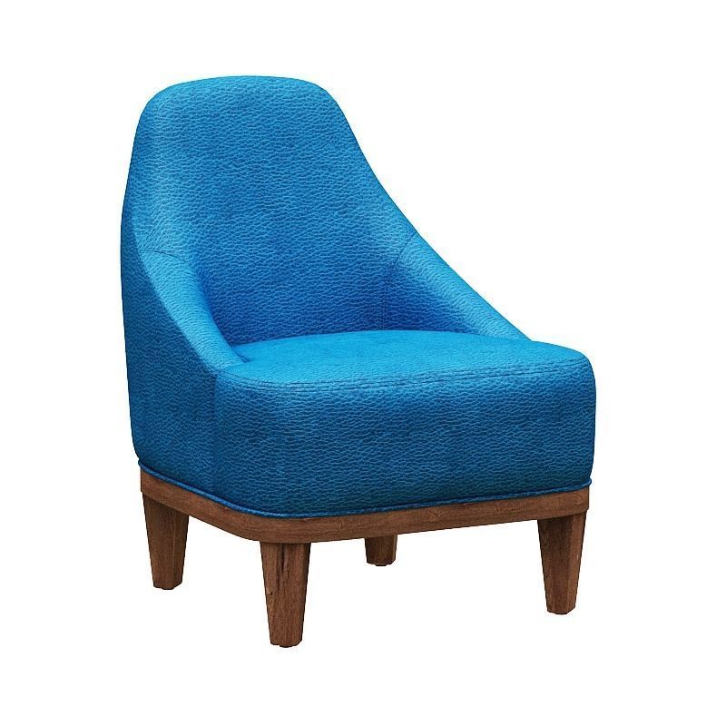 Sofa set 3 type of fabric and wood Low-poly 3D model_7