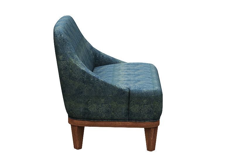 Sofa set 3 type of fabric and wood Low-poly 3D model_21