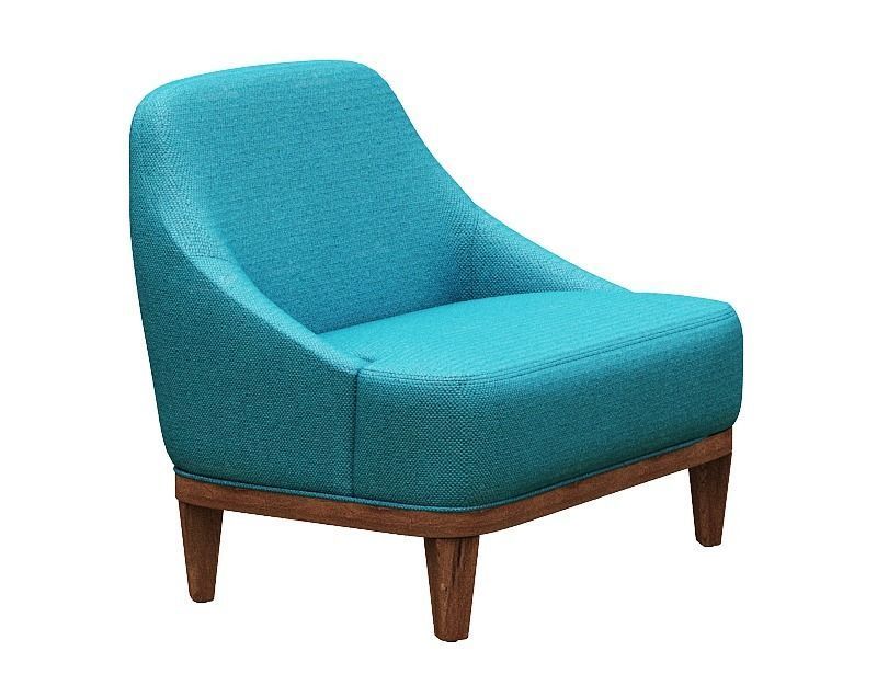 Sofa set 3 type of fabric and wood Low-poly 3D model_14