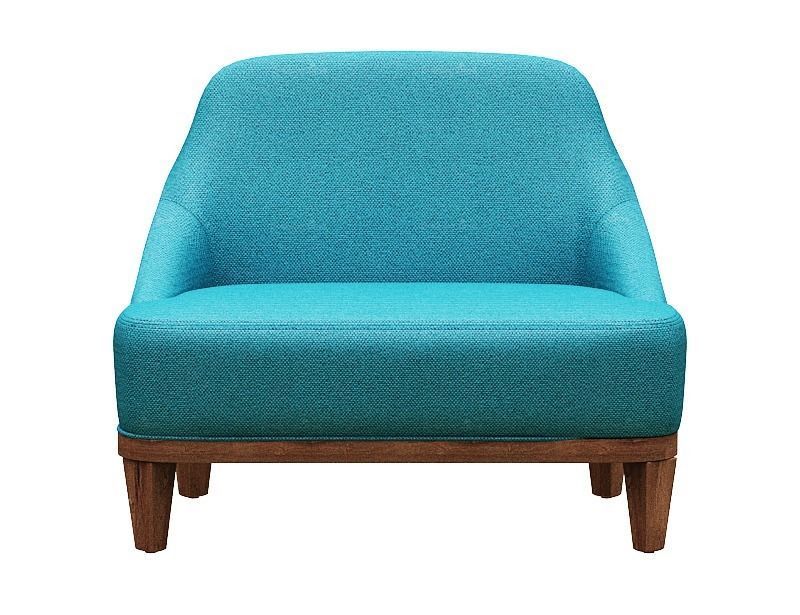 Sofa set 3 type of fabric and wood Low-poly 3D model_12