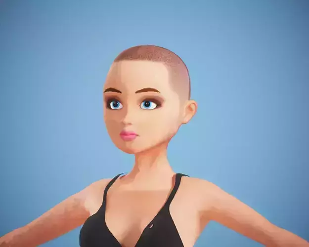 cartoon rigged  girl
