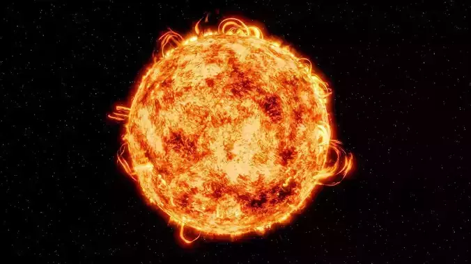 Alien Planet Sci-Fi Fantasy Sun Star 3D model