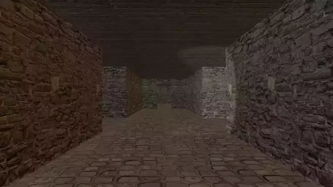 Labyrinth Old Low-poly 3D model