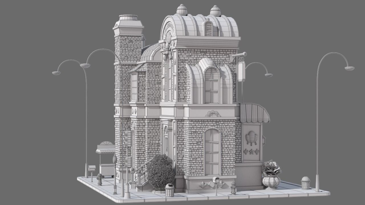 Cartoon House 09 3D model_11