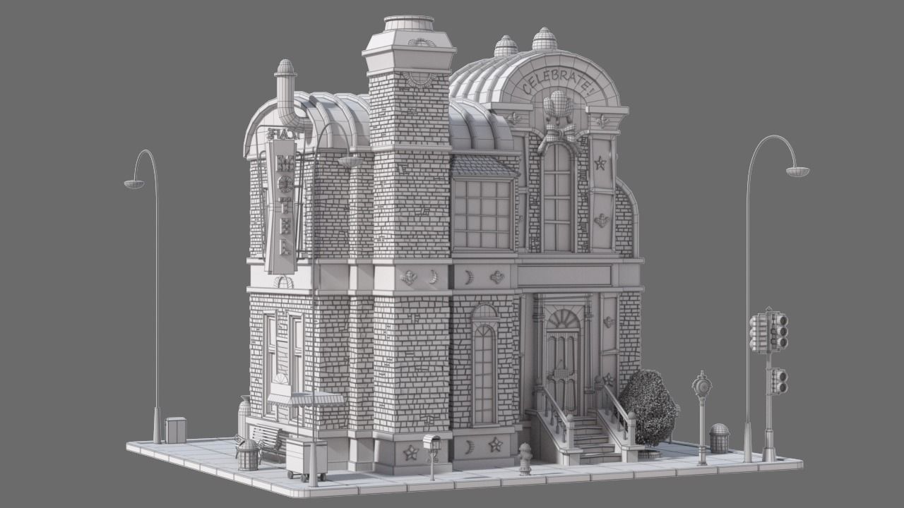 Cartoon House 09 3D model_9