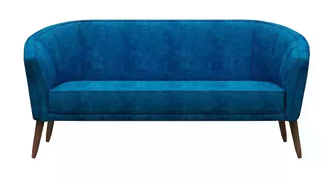 Sofa triple seater fabric and wood