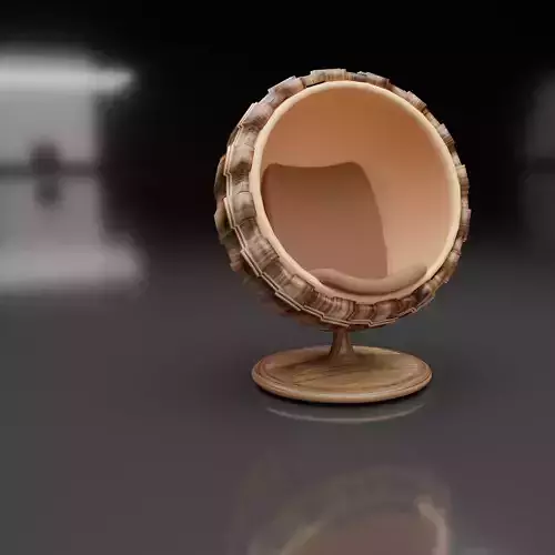 Round Chair Modeling in Blender   3D model