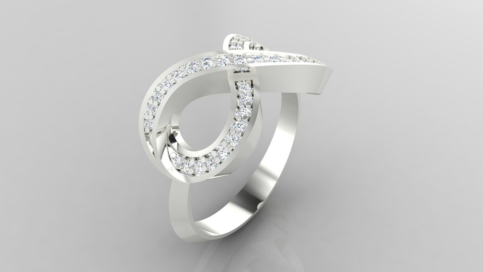 Ring M48 The luxury female ring with gems wedding 3D print model_30