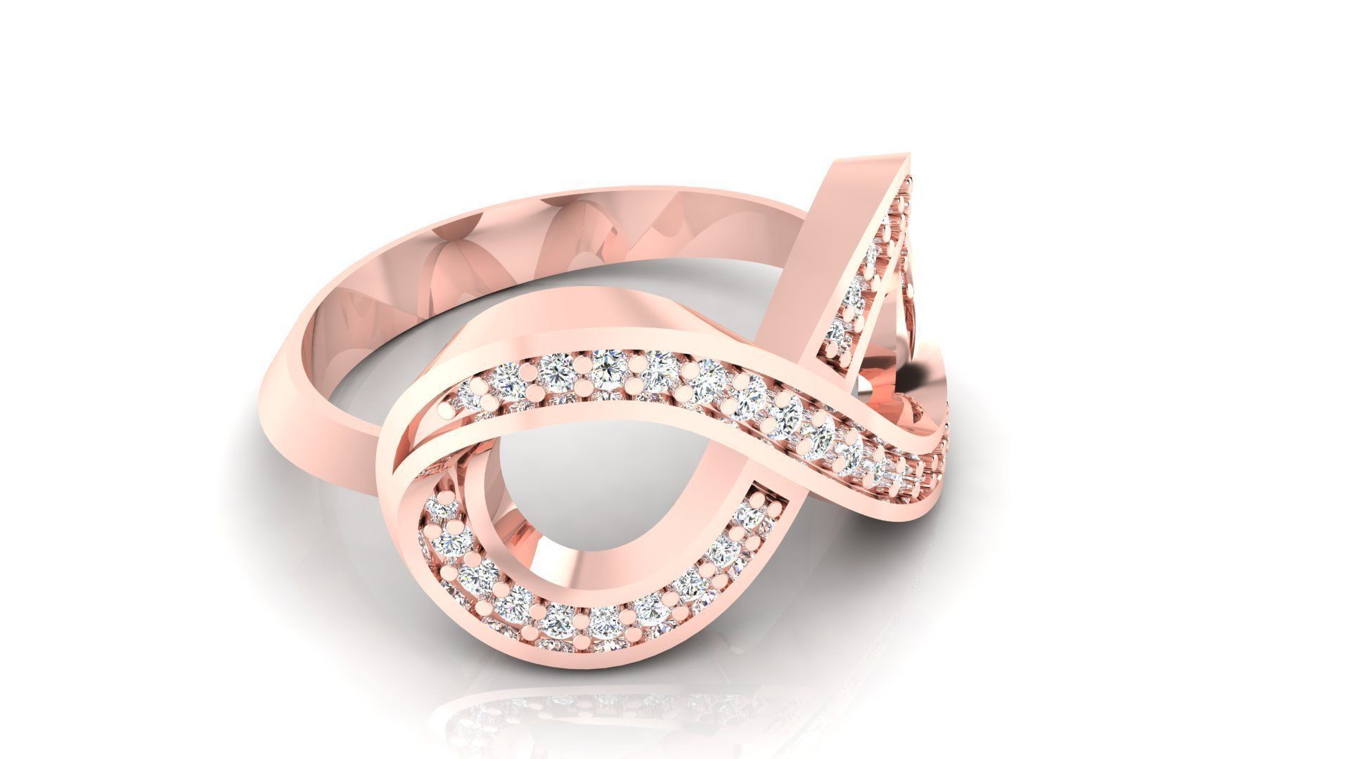 Ring M48 The luxury female ring with gems wedding 3D print model_10