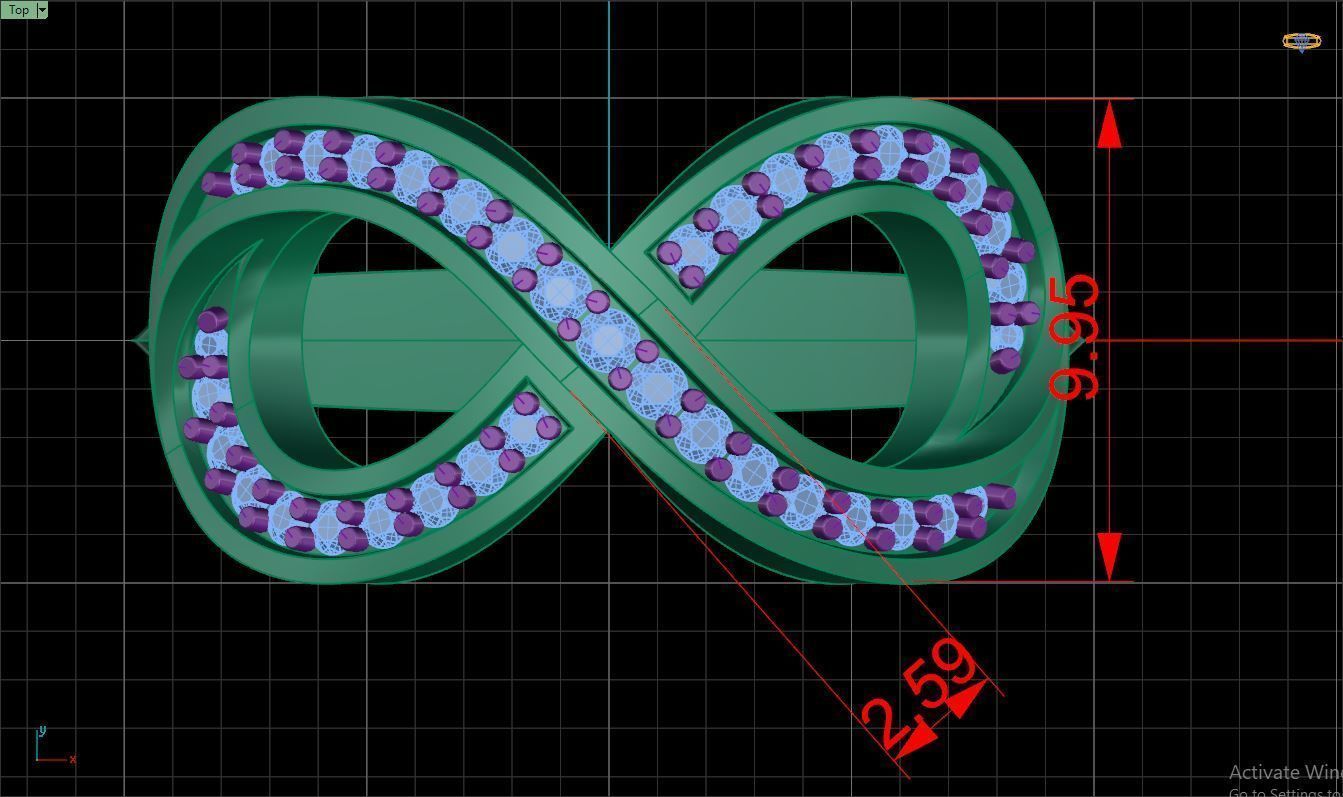 Ring M48 The luxury female ring with gems wedding 3D print model_17