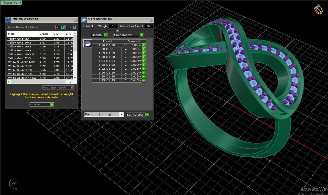 Ring M48 The luxury female ring with gems wedding 3D print model_21