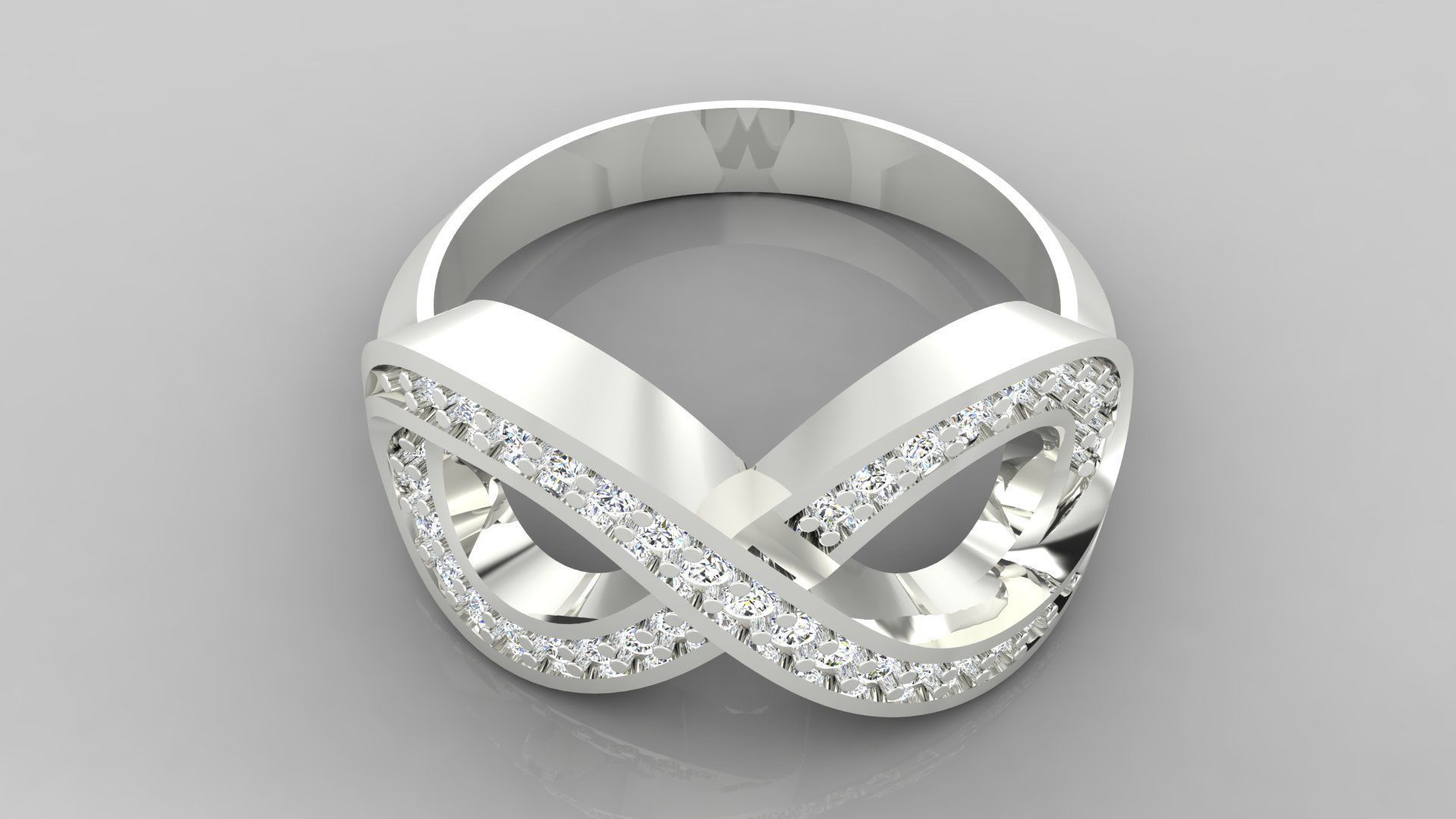 Ring M48 The luxury female ring with gems wedding 3D print model_29
