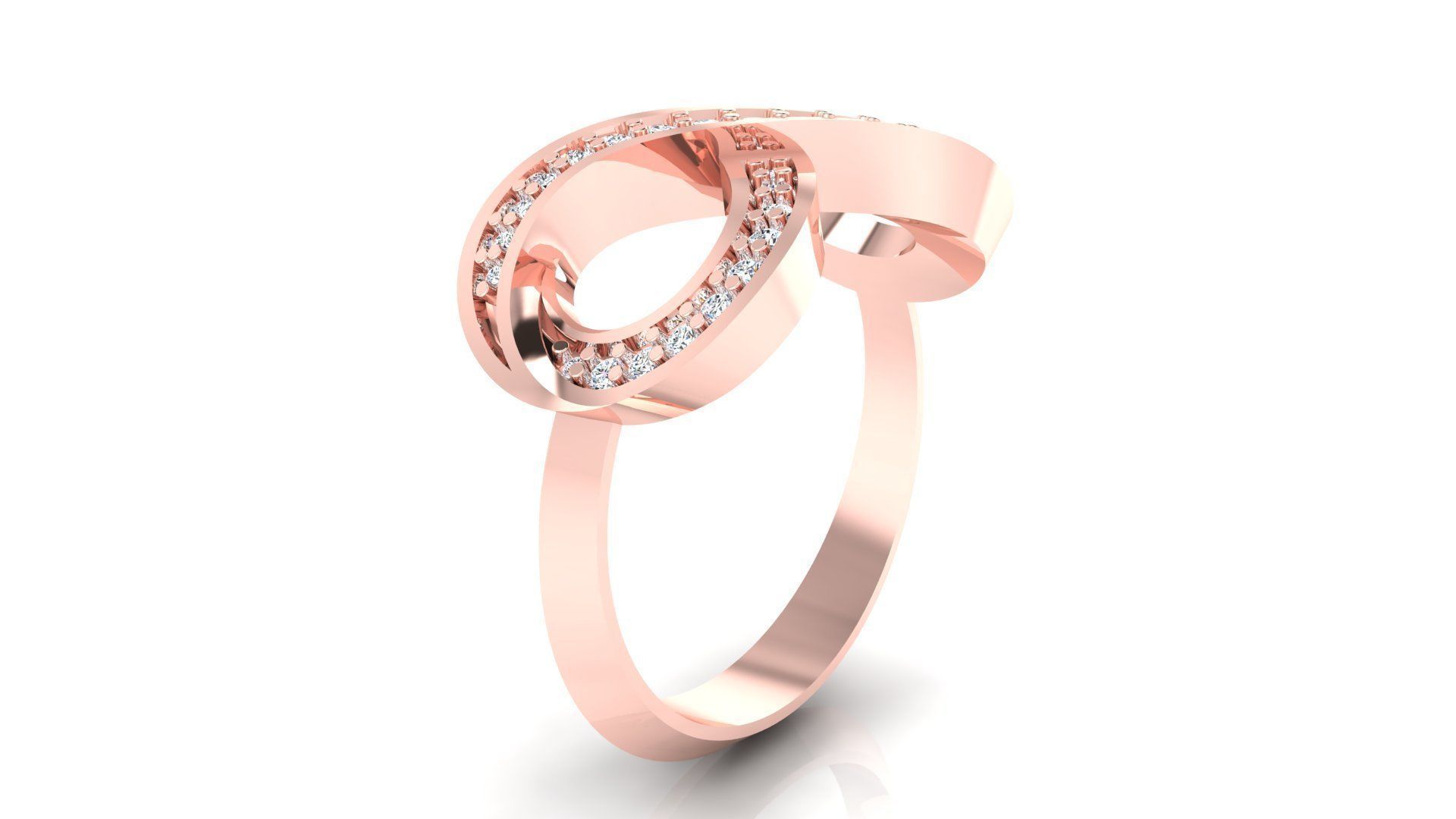 Ring M48 The luxury female ring with gems wedding 3D print model_13