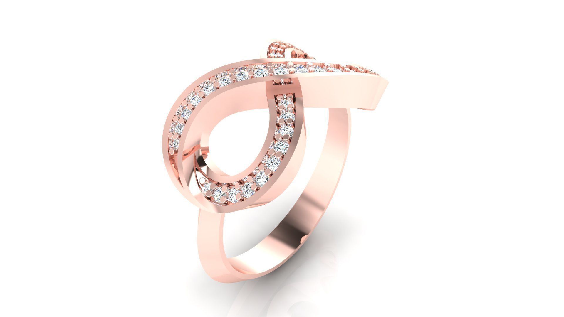 Ring M48 The luxury female ring with gems wedding 3D print model_12