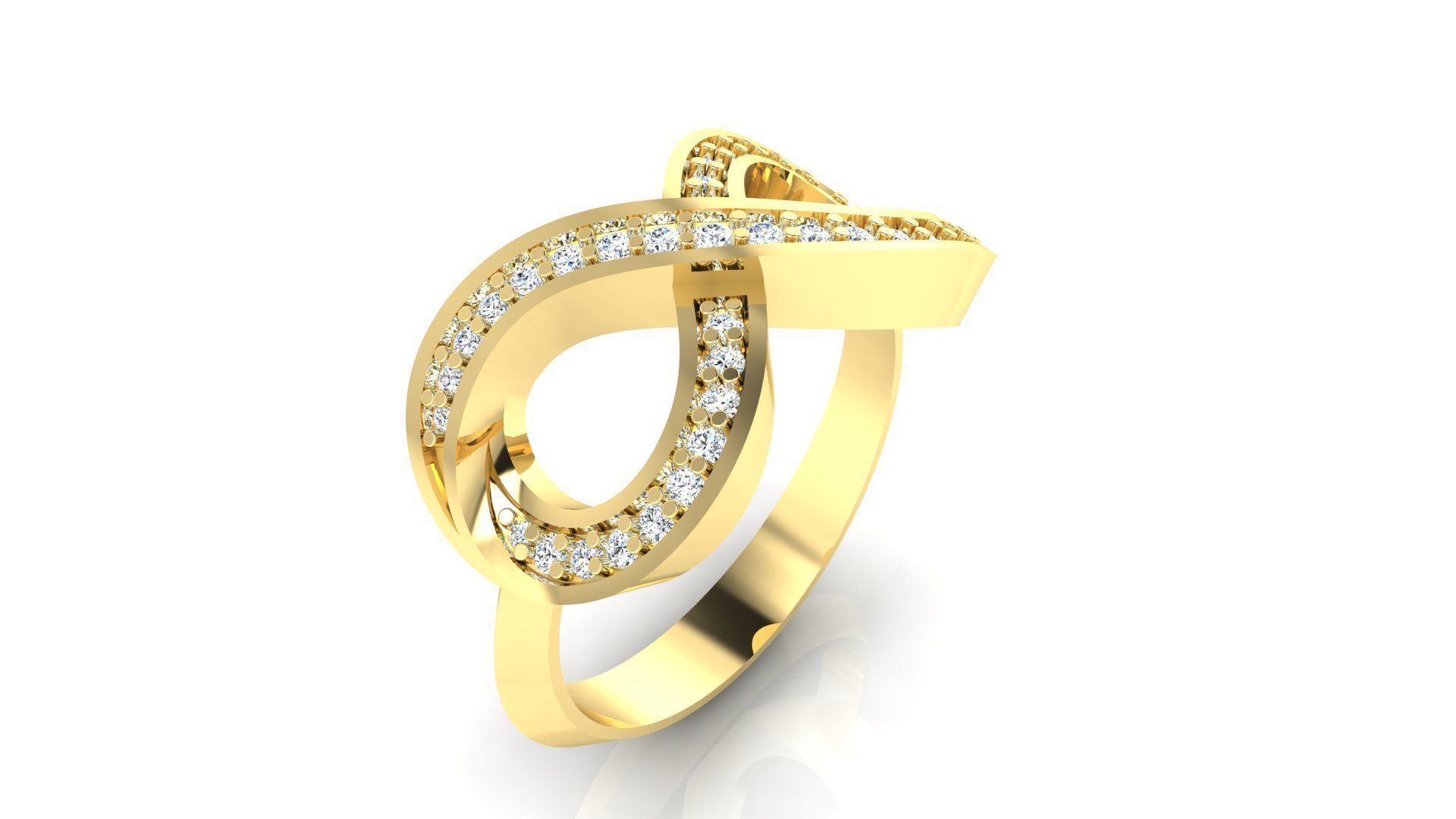 Ring M48 The luxury female ring with gems wedding 3D print model_4