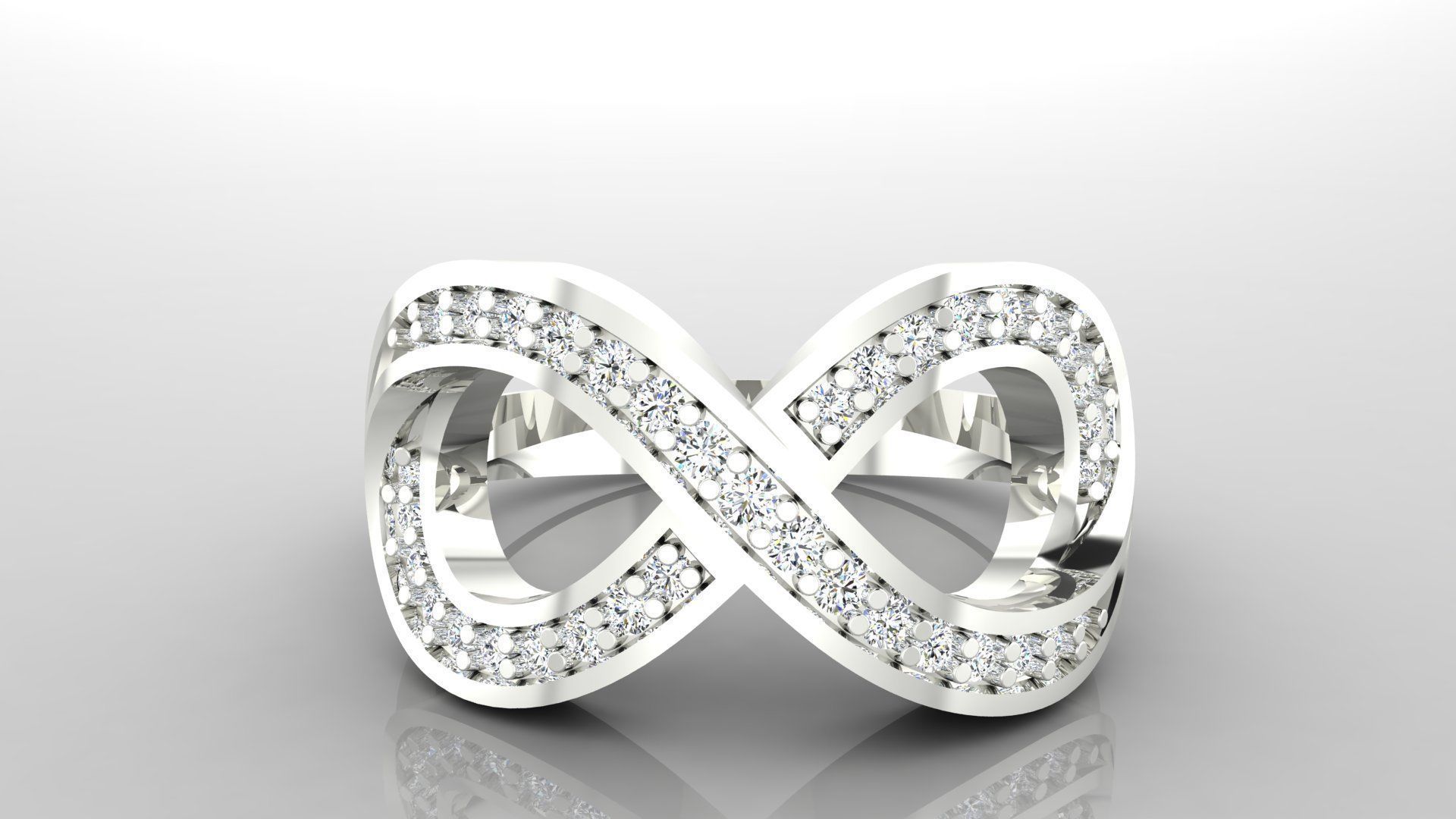 Ring M48 The luxury female ring with gems wedding 3D print model_26