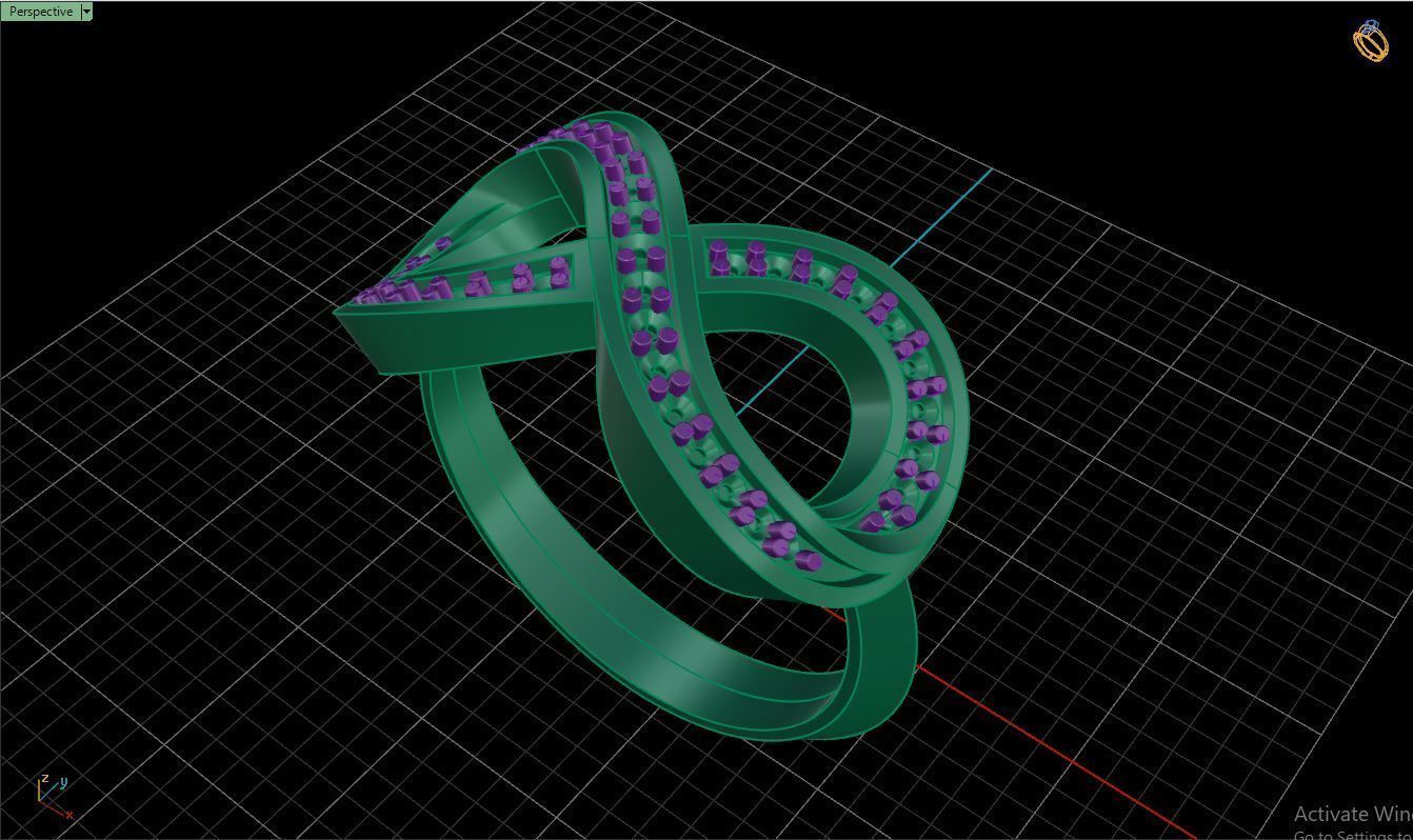 Ring M48 The luxury female ring with gems wedding 3D print model_24