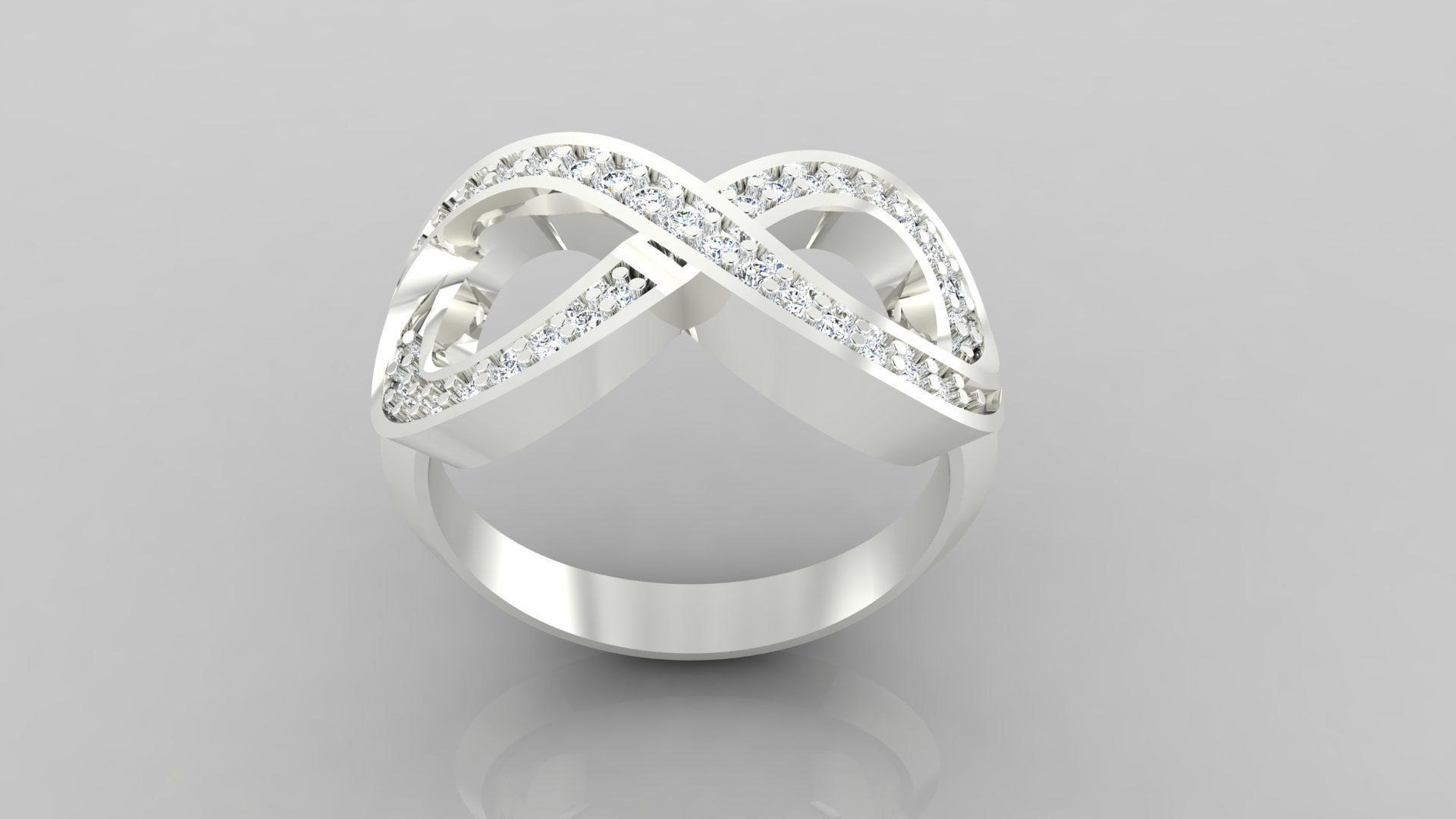 Ring M48 The luxury female ring with gems wedding 3D print model_32