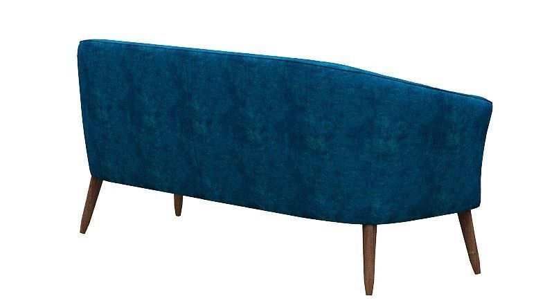 Sofa set and fabric and wood Low-poly 3D model_23