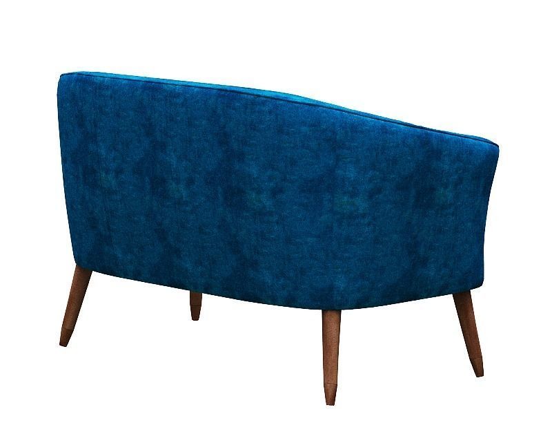 Sofa set and fabric and wood Low-poly 3D model_17