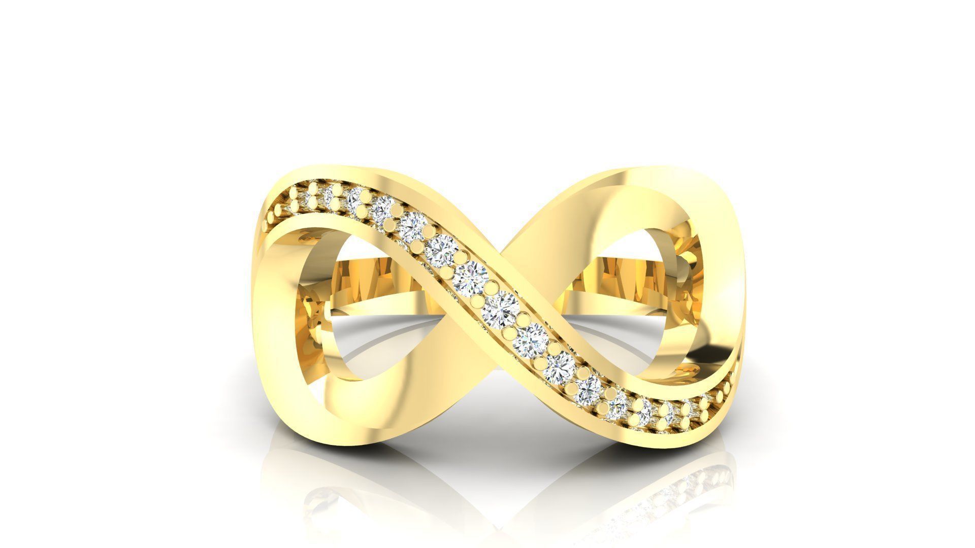 Ring M50 The luxury female ring with gems wedding 3D print model_1