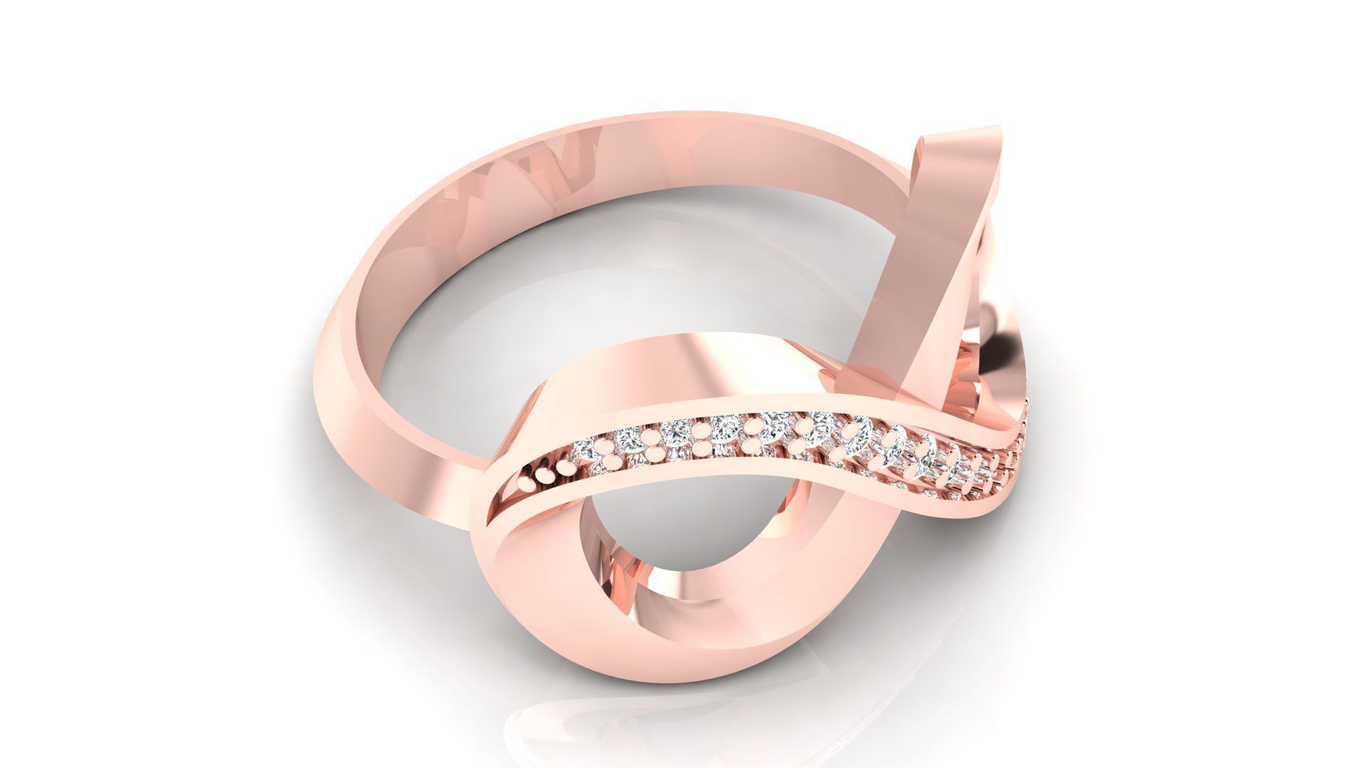 Ring M50 The luxury female ring with gems wedding 3D print model_13