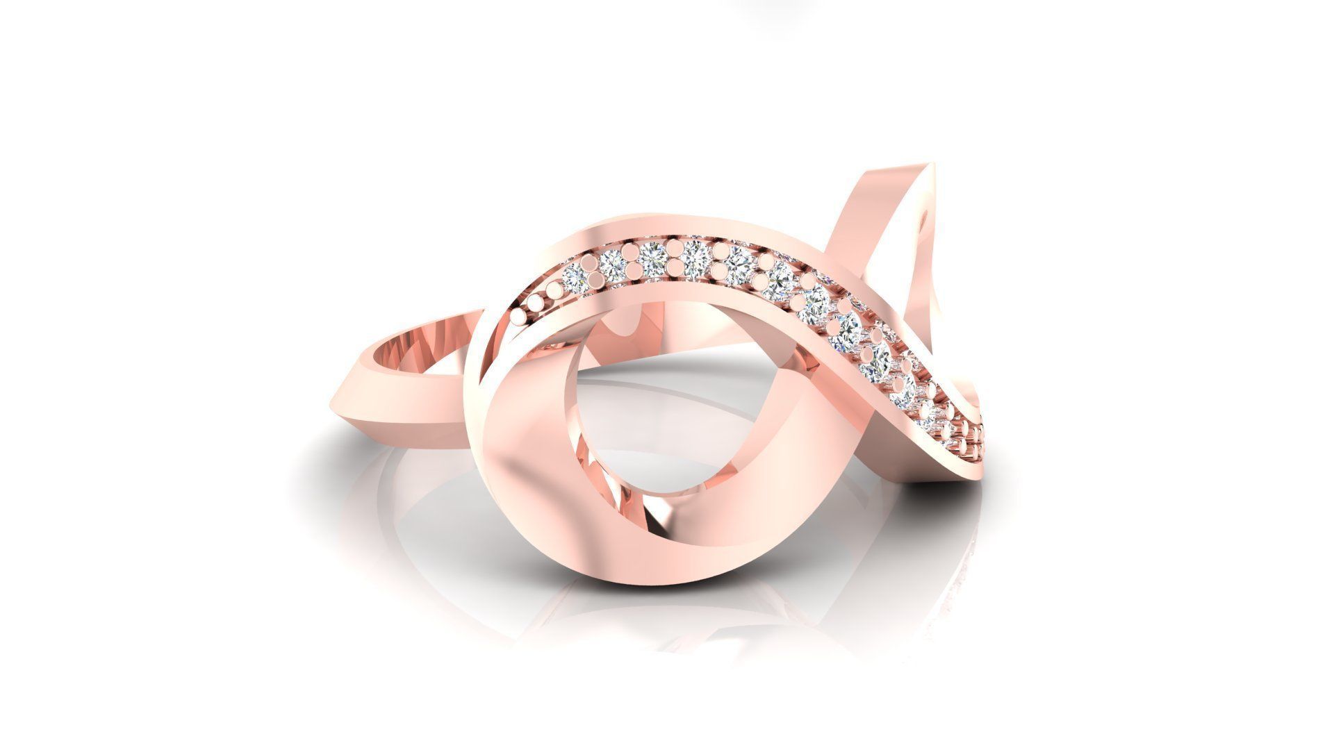 Ring M50 The luxury female ring with gems wedding 3D print model_12