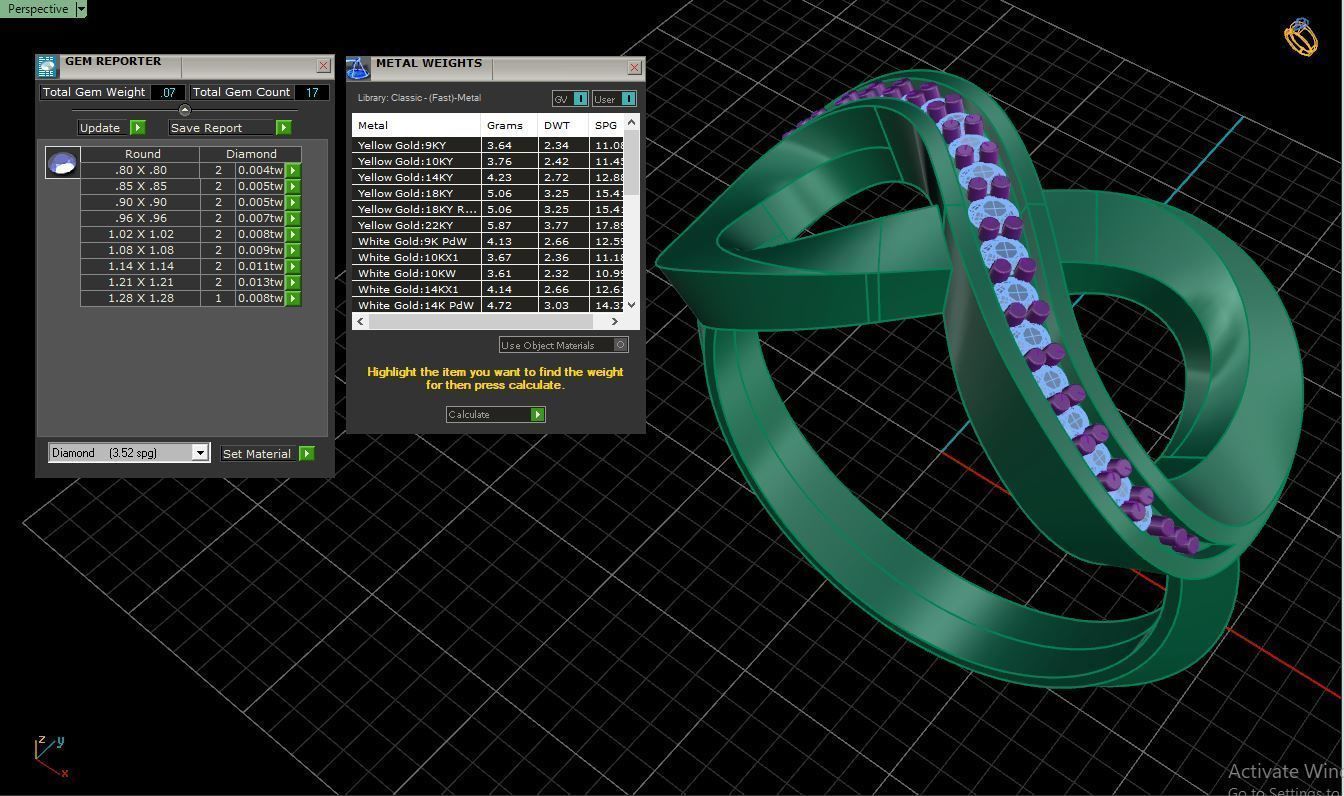 Ring M50 The luxury female ring with gems wedding 3D print model_23